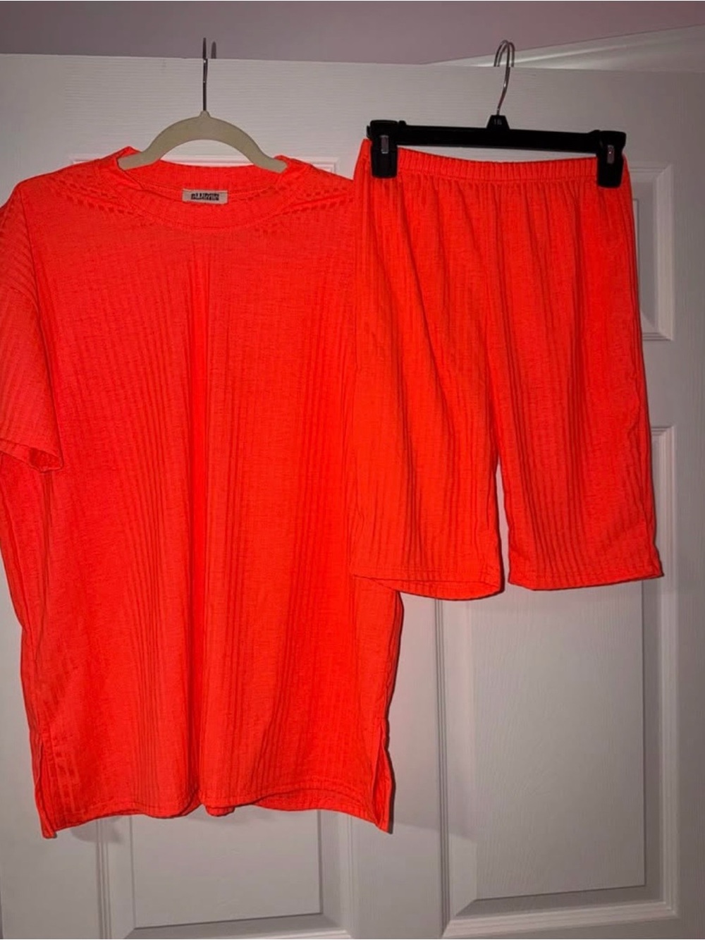 Blumin Neon Orange Ribbed Set